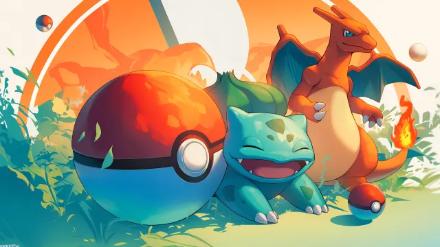 Pokemon Charizard Bulbasaur And Pokeball wallpaper on Pixipics