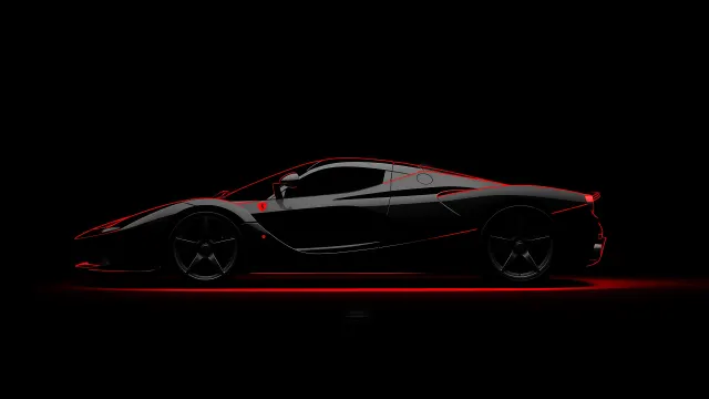 Ferrari Laferrari Red Contour Light wallpaper on Pixipics