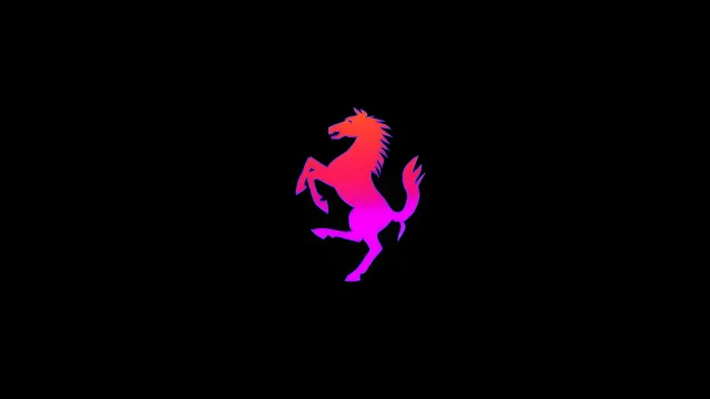 Ferrari Logo Neon Gradient wallpaper on Pixipics