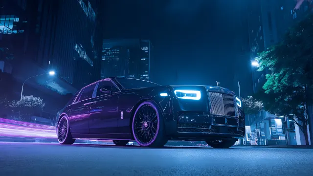Luxury Phantom Night City Lights wallpaper on Pixipics