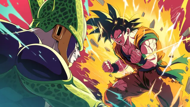 Dragon Ball Z Goku Vs Cell wallpaper on Pixipics