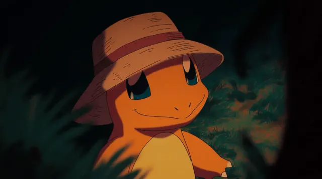 Charmander Pokemon Wearing Hat Gif wallpaper on Pixipics