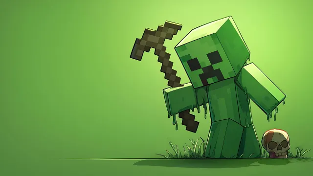 Minecraft Creeper Classic Style wallpaper on Pixipics