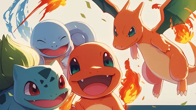 Pokemon Starters Friendship wallpaper on Pixipics