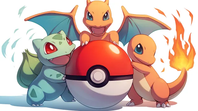 Pokemon Starters Pokeball Fun wallpaper on Pixipics