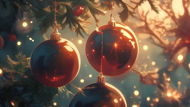 Elegant Christmas Ornaments wallpaper on Pixipics