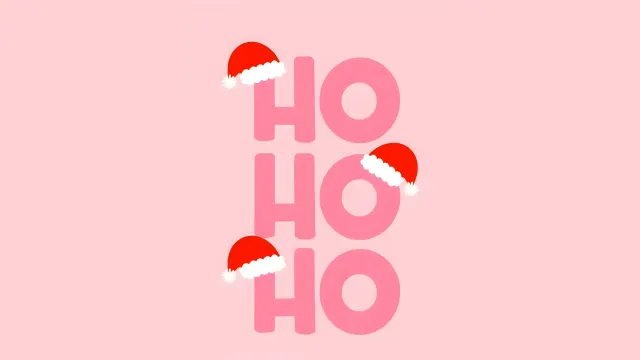 Preppy Christmas Ho Ho Ho wallpaper on Pixipics