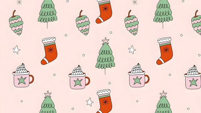 Preppy Christmas Pattern wallpaper on Pixipics
