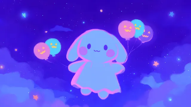 Halloween Aesthetic Cinnamoroll Starry Clouds wallpaper on Pixipics