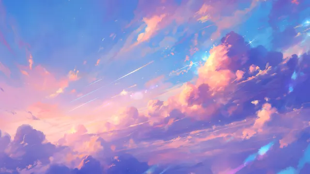 Celestial Clouds Pastel Sky Glow Aesthetic wallpaper on Pixipics