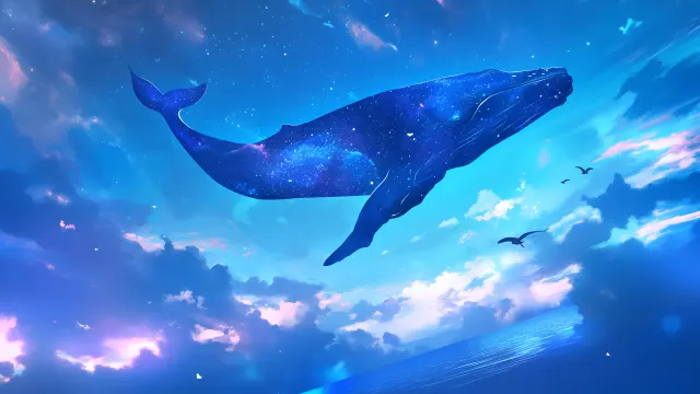 Nature Surreal Whale Sky wallpaper on Pixipics