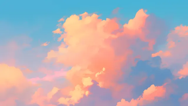 Soft Pastel Cloudscape Sky Aesthetic wallpaper on Pixipics