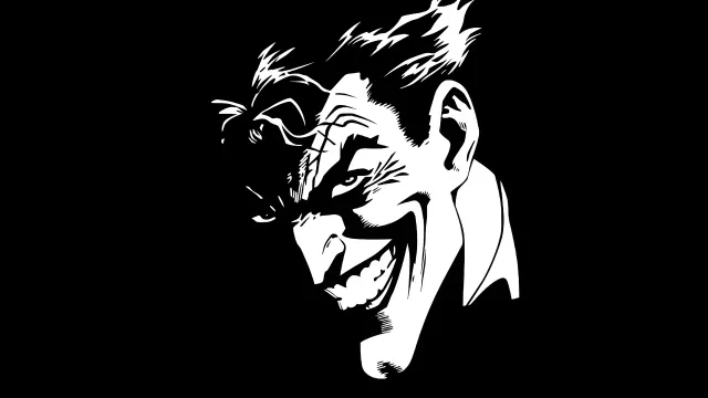 Joker Face Black White Villain wallpaper on Pixipics