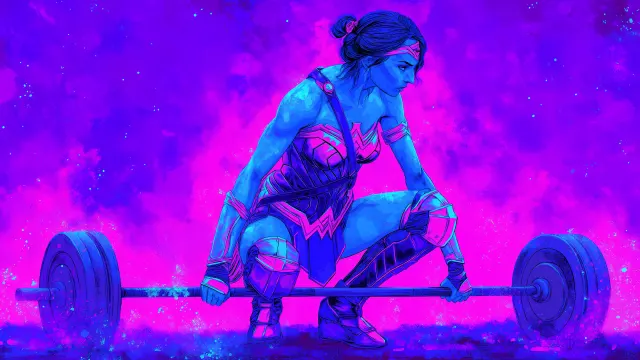 Wonder Woman Powerlifting Gym Neon wallpaper on Pixipics