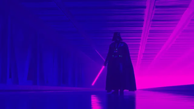 Star Wars Vader Pink Saber Corridor wallpaper on Pixipics
