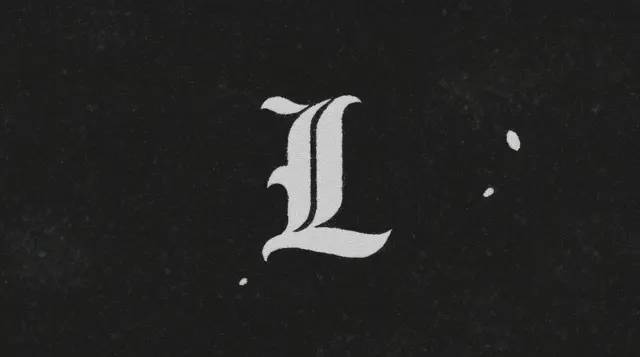 Death Note L Initial Gothic Font Gif wallpaper on Pixipics