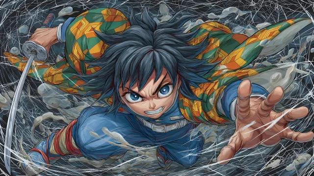 Demon Slayer Giyu Tomioka Art wallpaper on Pixipics