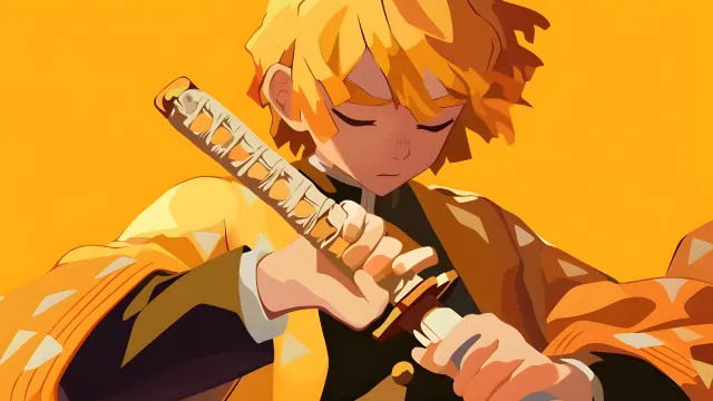 Zenitsu Electric Focus Demon Slayer wallpaper on Pixipics