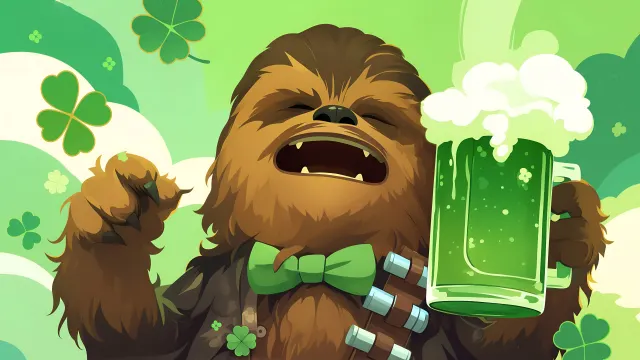Chewbacca Happy St Patricks Green Mug wallpaper on Pixipics