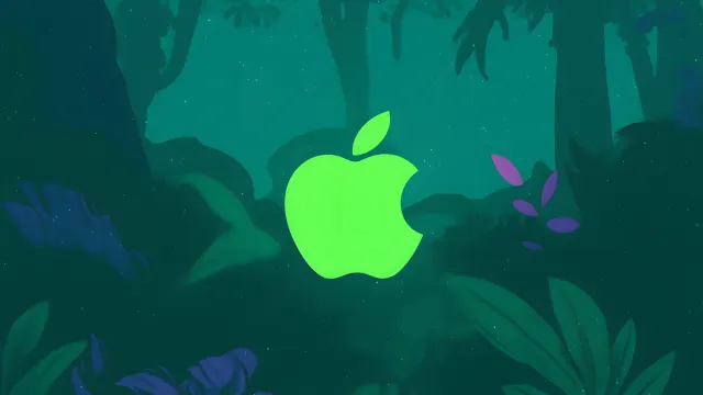 Green Apple Logo Fairycore Jungle wallpaper from Pixipics