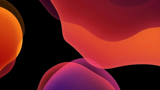 Ios 13 Stock Abstract Red Orange Amoled wallpaper on Pixipics