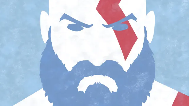 Kratos Minimalist Vector Face wallpaper from Pixipics