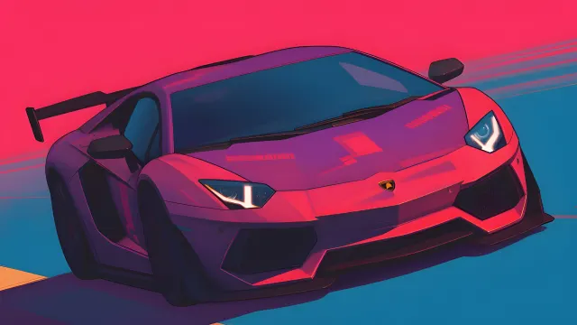 Lamborghini Offwhite Sportscar Art wallpaper on Pixipics
