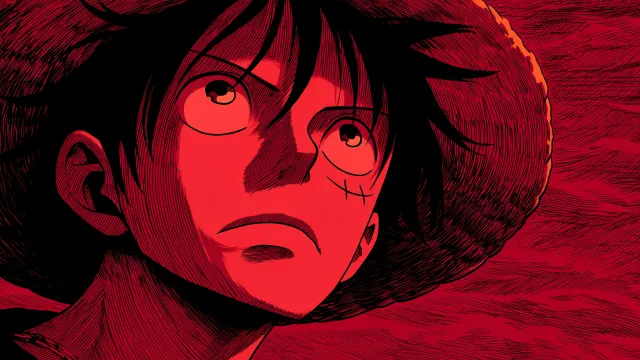 Luffy Red Monochromatic Gaze wallpaper on Pixipics