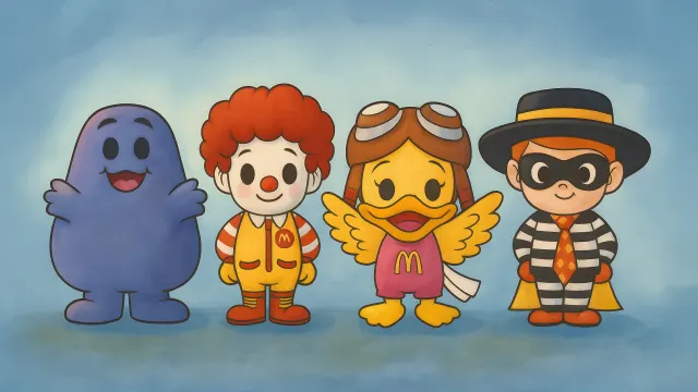 Mcdonalds Mascots In A Cute Drawing Style wallpaper on Pixipics