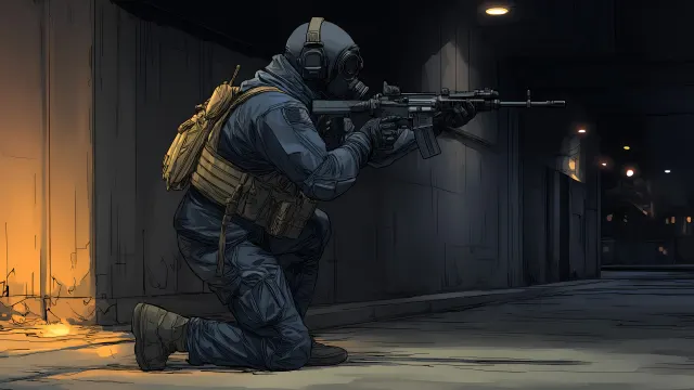 Modern Tactical Trooper Gas Mask wallpaper on Pixipics