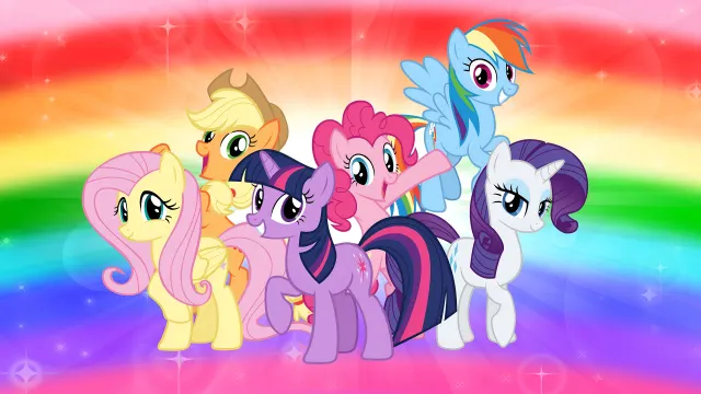 My Little Pony Mane Six Rainbow Sparkles wallpaper on Pixipics