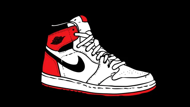 Nike Jumpman Logo High Top Sneakers Art wallpaper on Pixipics