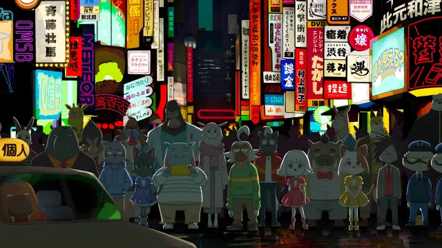 Odd Taxi Odokawa Taxi Driver City Crowd wallpaper on Pixipics