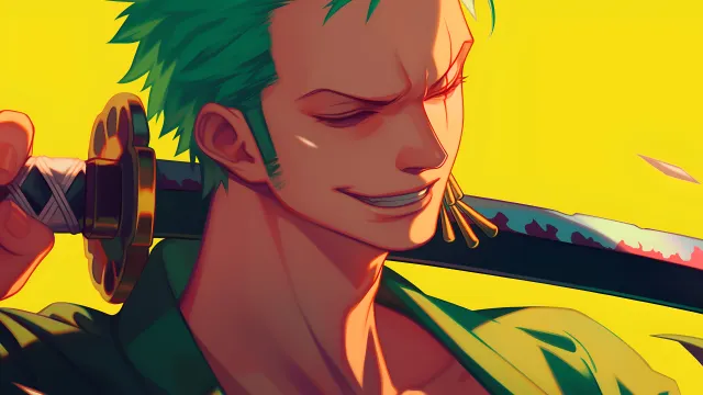 One Piece Zoro With A Fierce Expression wallpaper on Pixipics