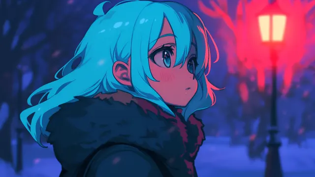 Oshi No Ko Aqua Winter Night wallpaper on Pixipics