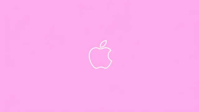 Pink Minimalist Apple Logo Aesthetic wallpaper on Pixipics