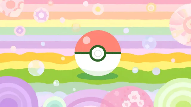 Pokemon Pokeball Pastel Rainbow Kawaii Art wallpaper on Pixipics