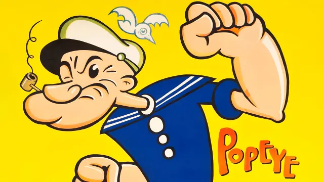 Popeye Flexing Biceps Eating Spinach wallpaper on Pixipics