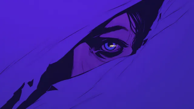 Purple Eye Mystery Character Glow wallpaper on Pixipics