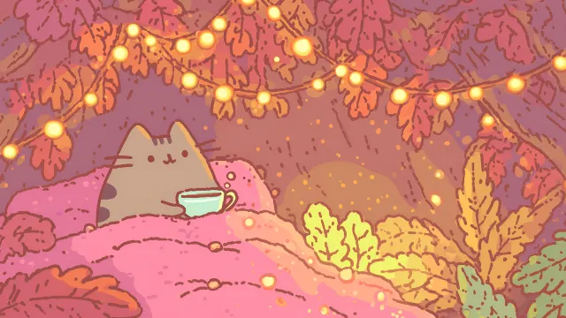Pusheen Cozy Blanket Fort Autumn Colors wallpaper from Pixipics