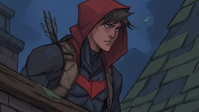 Red Hood Jason Todd Rooftop Vigilance Night wallpaper on Pixipics