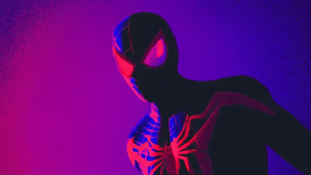 Spiderman Miles Morales Red Blue Spooky Look wallpaper on Pixipics