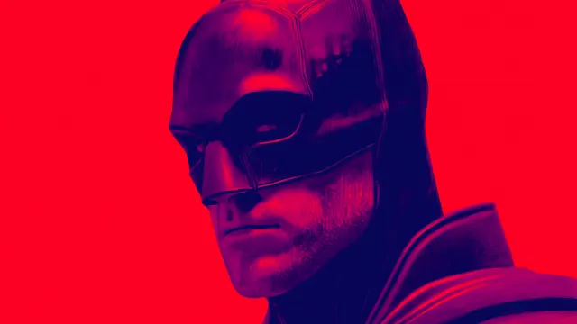 The Batman Close Up In A Red Light wallpaper on Pixipics