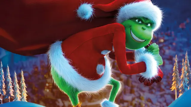 The Grinch Santa Claus Suit Sneaky Smile wallpaper on Pixipics