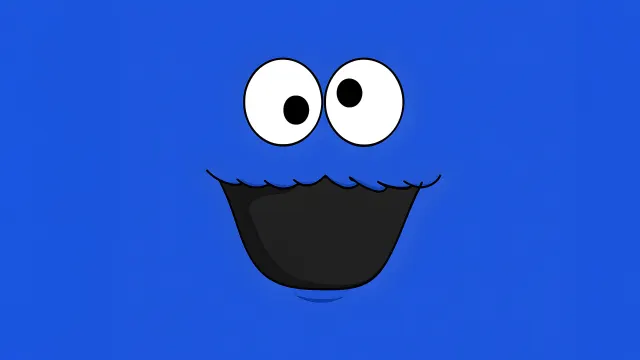 The Muppets Cookie Monster Face On A Blue wallpaper on Pixipics