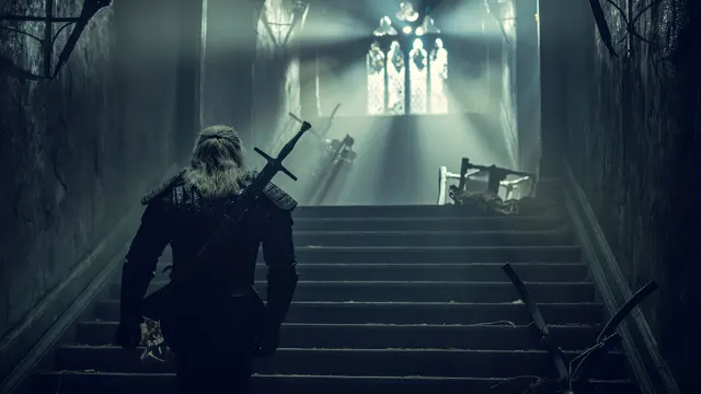 The Witcher Geralt Dungeon Stairs wallpaper on Pixipics