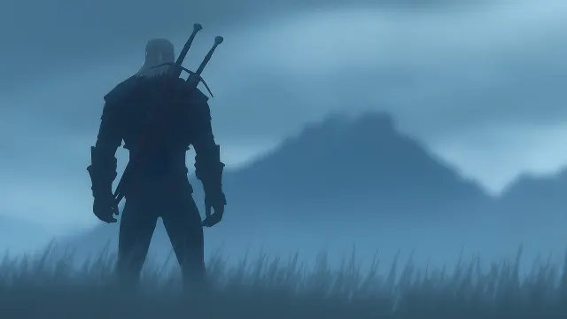 The Witcher Geralt Of Rivia Two Swords Misty wallpaper on Pixipics