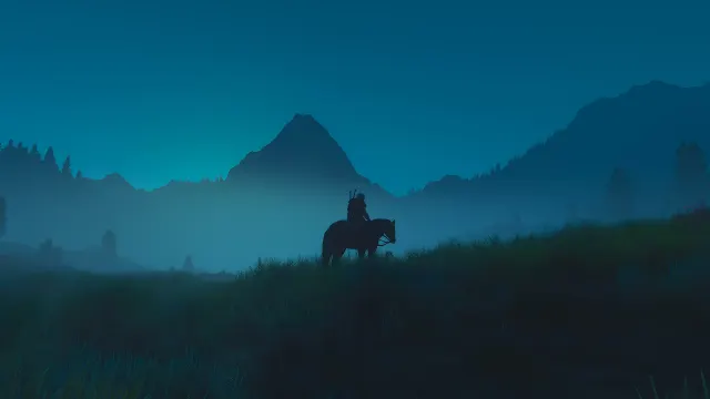 The Witcher Geralt On Roach Misty Dusk wallpaper on Pixipics