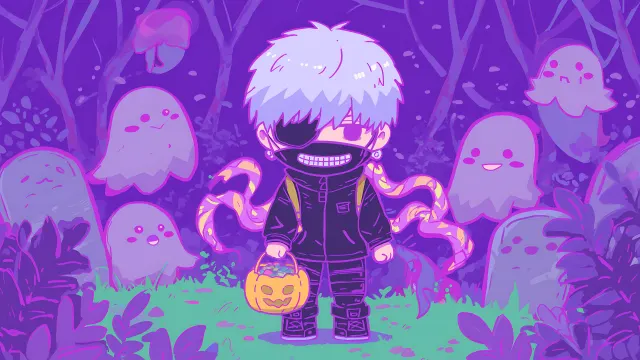 Tokyo Ghoul Kaneki Ken Chibi Kagune Graveyard wallpaper on Pixipics