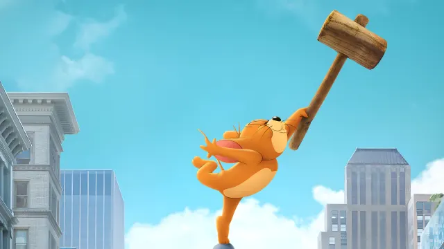Tom And Jerry Jerry Mouse Balances On Sledgehammer City wallpaper on Pixipics